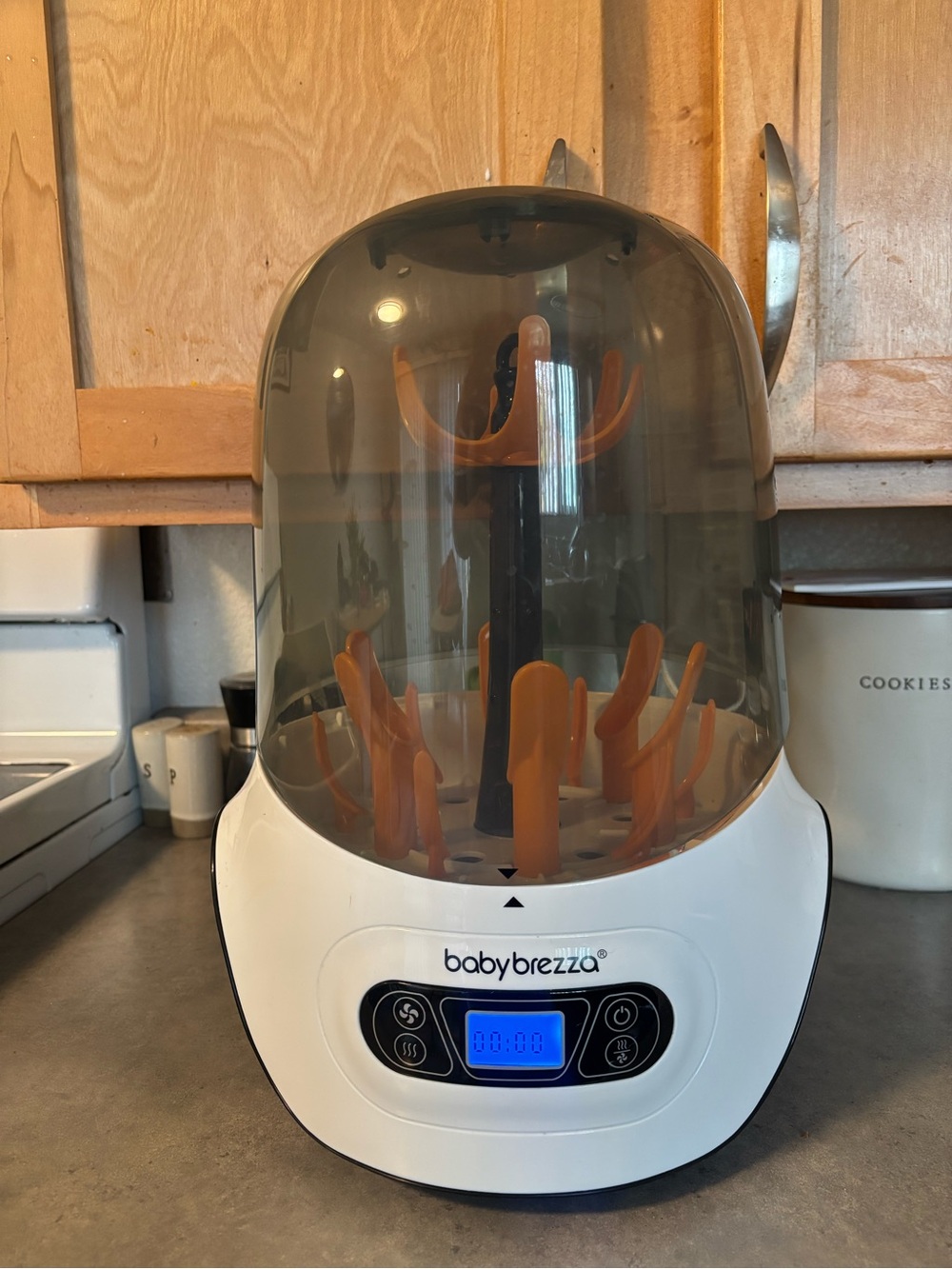 Baby Brezza White & Orange Bottle Sterilizer and Dryer